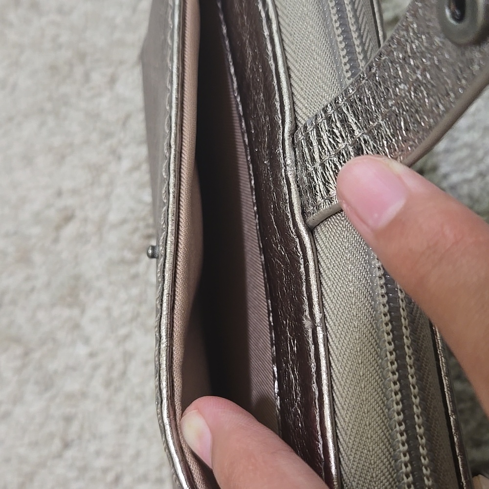 Like New The Sak Gold Metallic Wallet with Strap - Picture 12 of 12